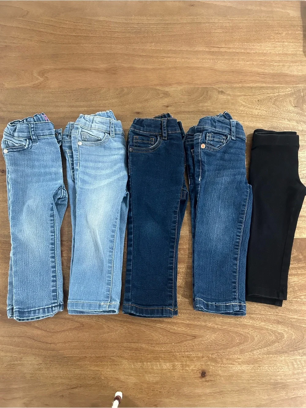 The Children's Place Girls' Mixed Denim & Black Bottoms - Blue & Black